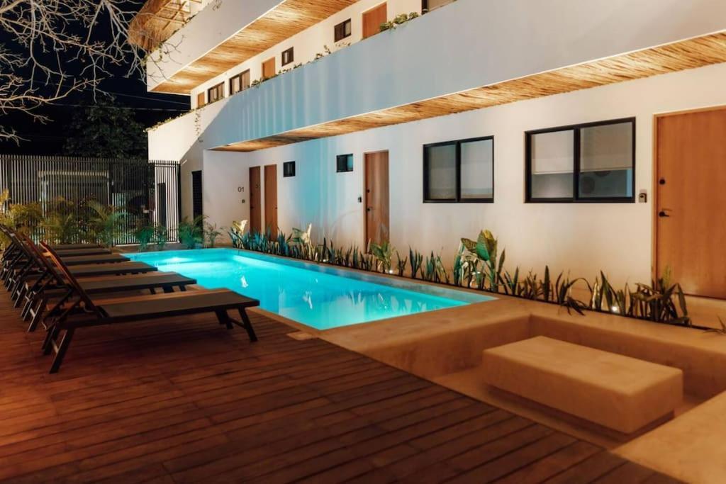 Cozy Apartment With Pool In Bacalar Center Eksteriør bilde